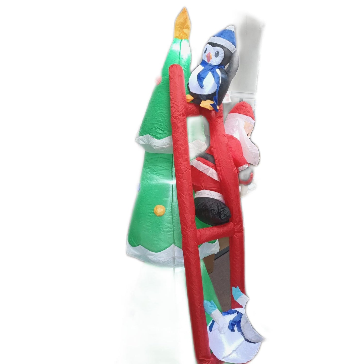 XXL Aufblasbarer Weihnachtsbaum Dekoration Pinguin Weihnachtsmann Schneemann Festlich Winterspaß