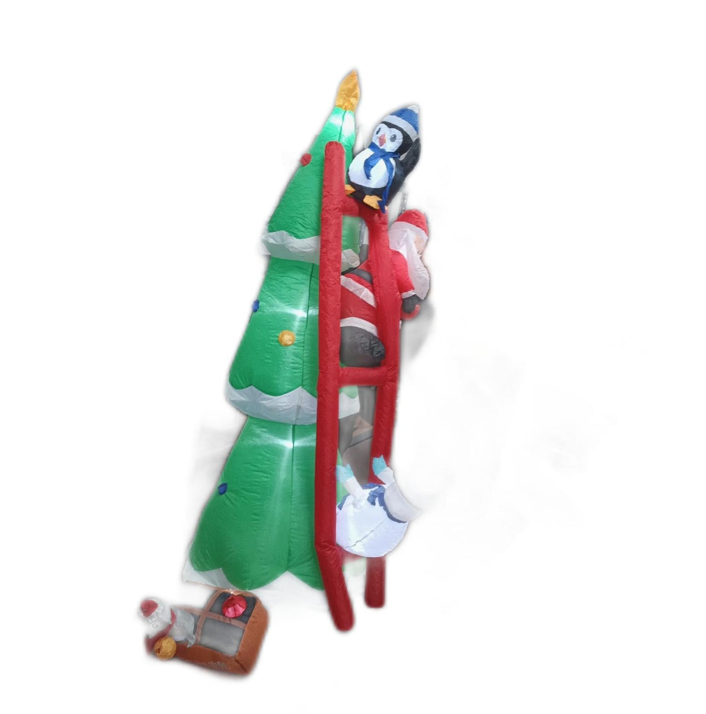 XXL Aufblasbarer Weihnachtsbaum Dekoration Pinguin Weihnachtsmann Schneemann Festlich Winterspaß