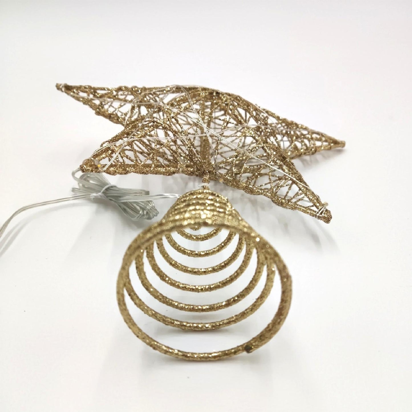 Joiedomi Weihnachtsbaumspitze Weihnachtsbaum Dekoration Stern Christbaumspitze Glitzernd Bele