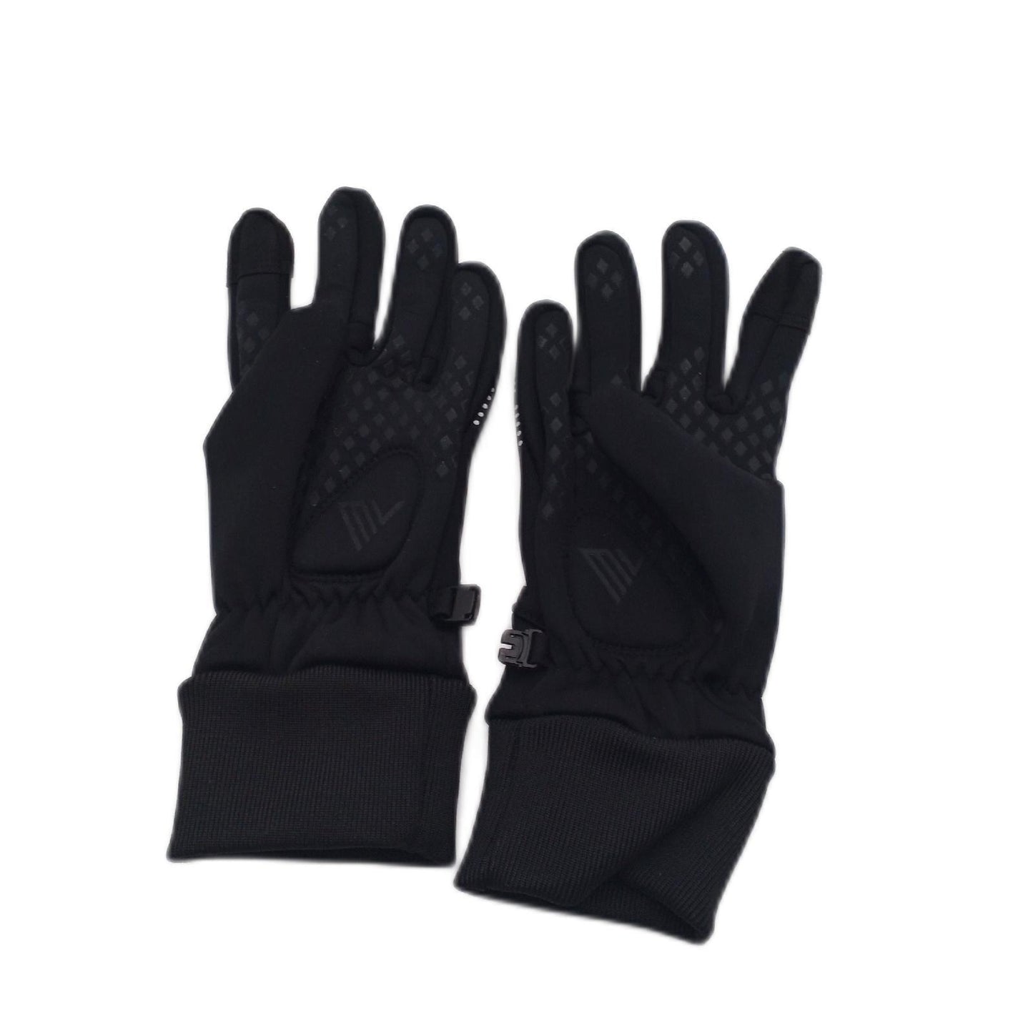 MIVELO Übergangshandschuhe für mittlere bis kühle Temperaturen I Fahrradhandschuhe Herren & Damen - Wasserabweisend & mit Ergo-Pad I Touchscreen fähig I Winddichte Handschuhe (Schwarz, S)
