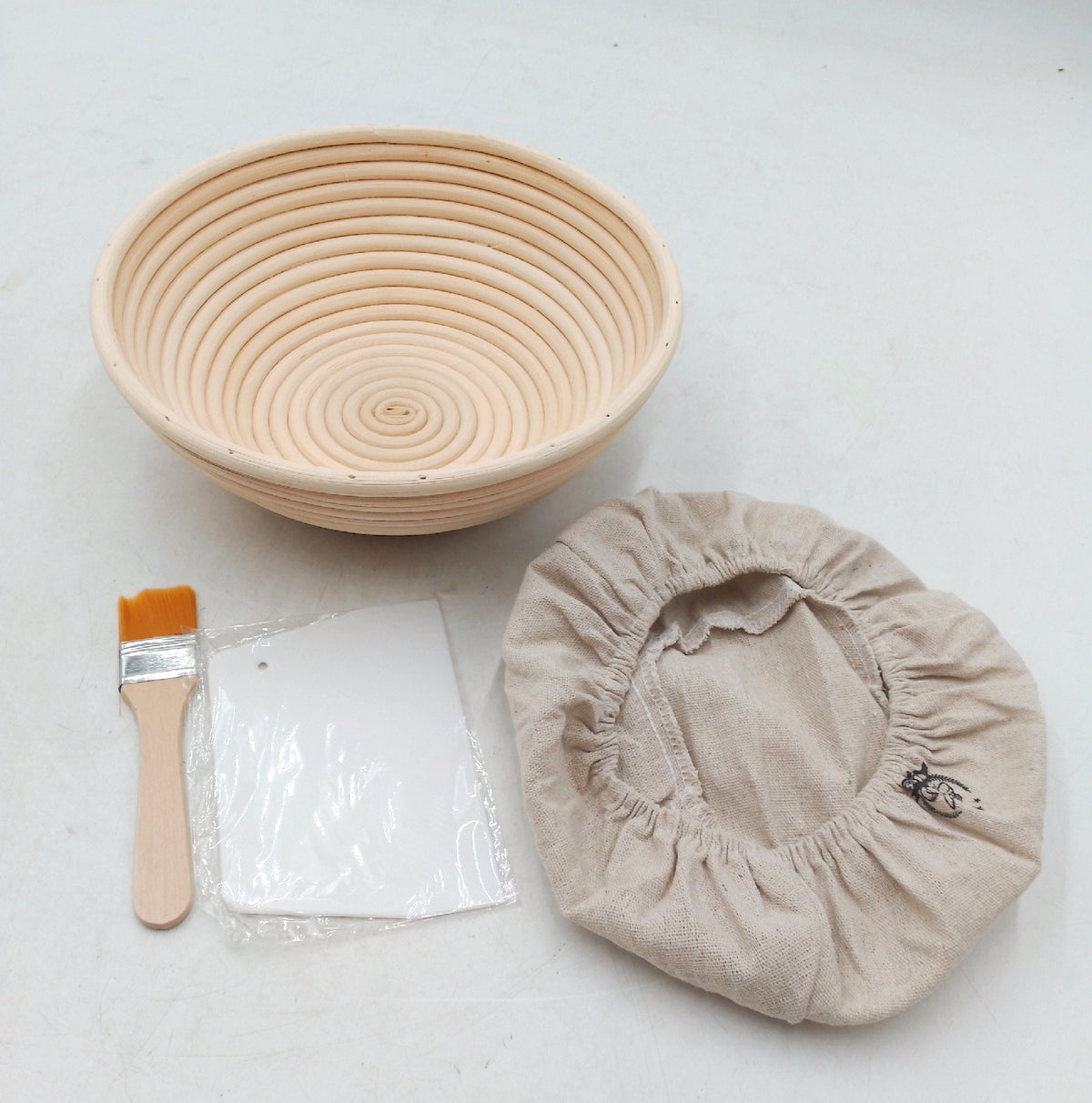 Gärkörbchen Gärkorb zum Brotbacken Rundes Banneton Ø 25 cm Set Walfos