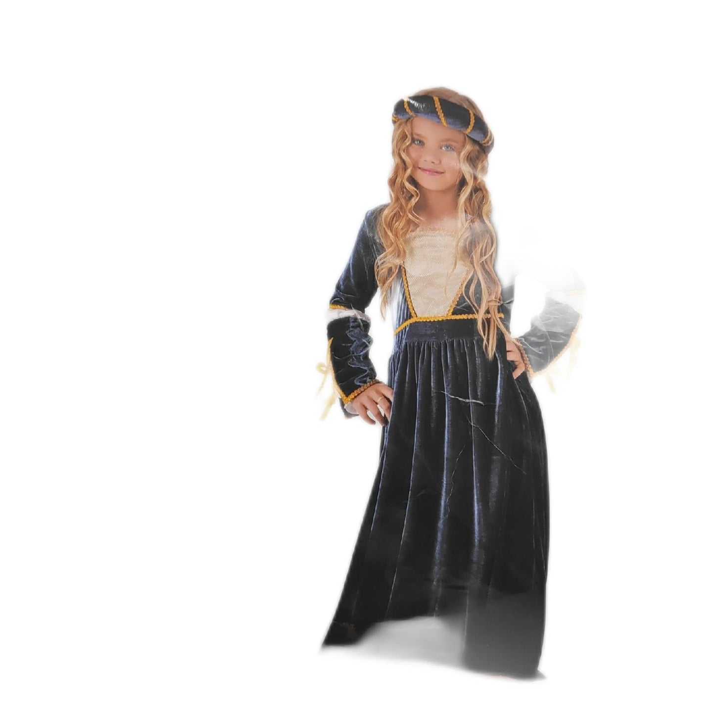 Rubies Kinderkostüm Kleid Mädchen lange mittelalterliche Prinzessin Haarreif Zubehör