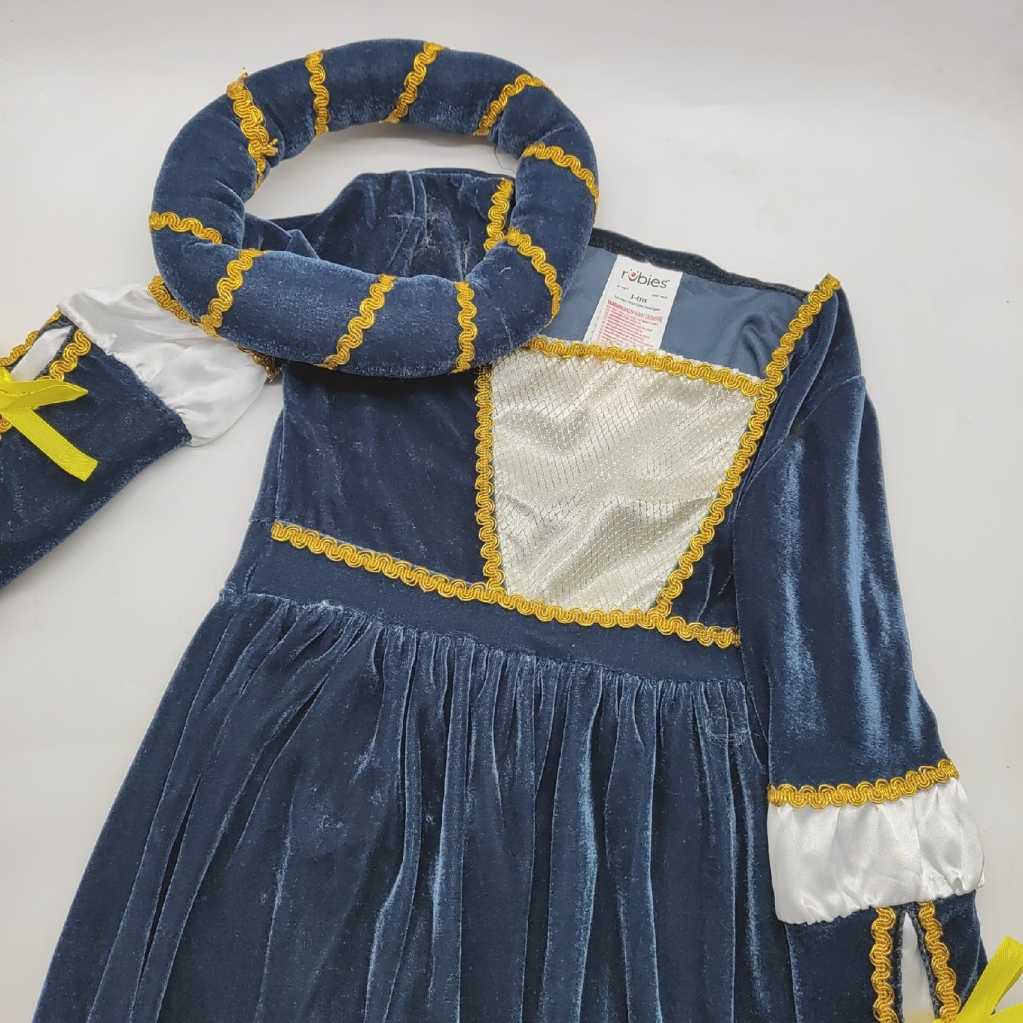 Rubies Kinderkostüm Kleid Mädchen lange mittelalterliche Prinzessin Haarreif Zubehör