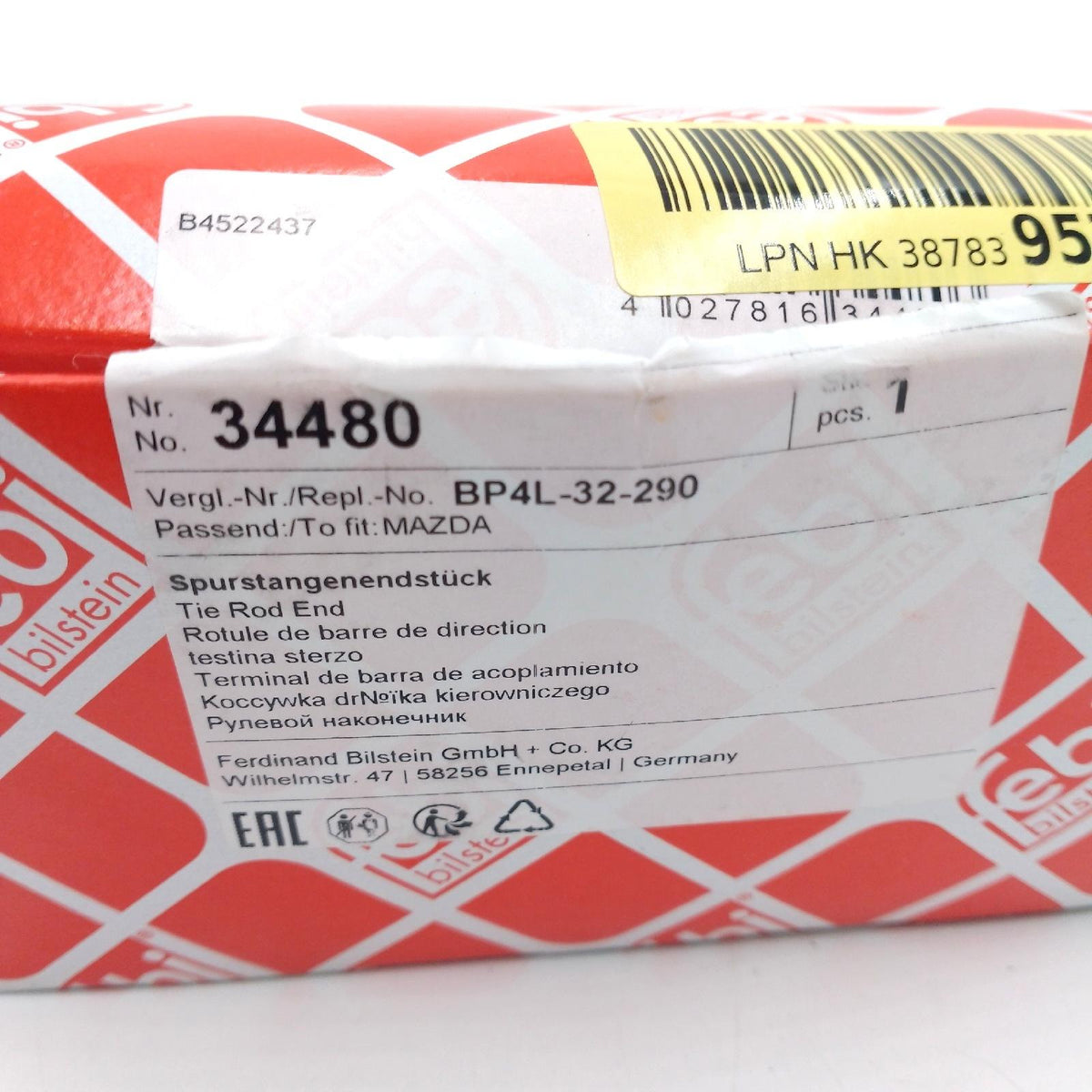 febi bilstein Spurstangenendstück Auto Ersatzteile 34480 langlebig für perfekte Fahr
