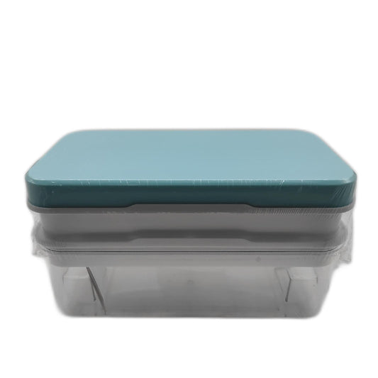 Eiswürfelform Eiswürfelbehälter Küchenhelfer 64 Eiswürfel Eiswürfelform Deckel 2 Tablett praktisch