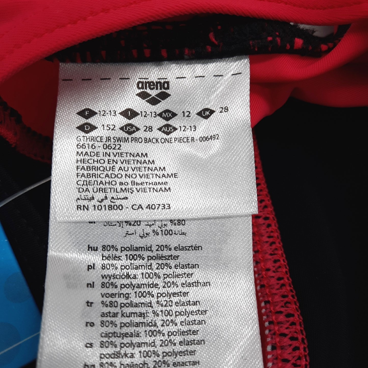 Arena Badeanzug Kinderbekleidung Thrice Jr Pro Back R One Pi Badebekleidung Schwimmen
