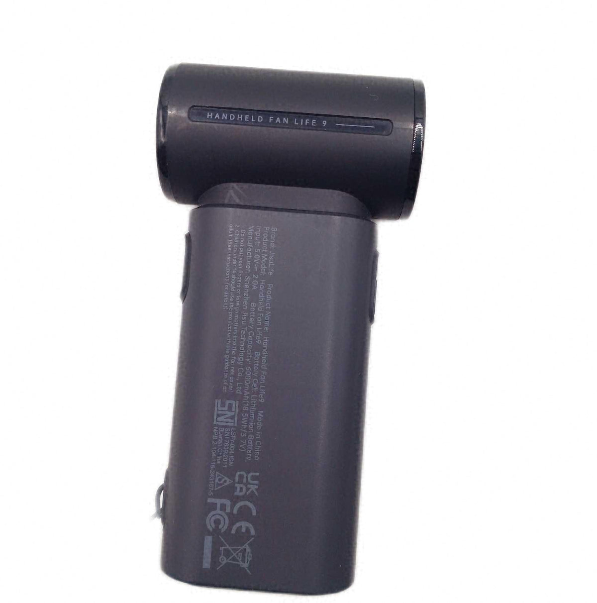 JISULIFE Tragbarer Handventilator TurboPower 18 Stunden Laufzeit 5 Gänge Maximale Leistung