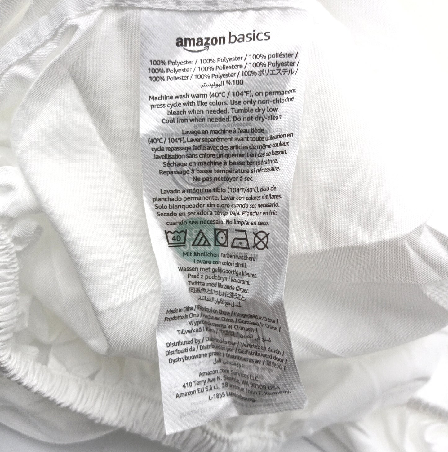 Amazon Basics Spannbetttuch Bettwäsche Mikrofaser Schneewittchen 140 x 200