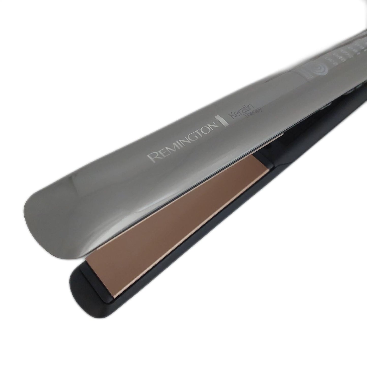 Remington Glätteisen Profi [Hitzeschutzsensor um Haarschäden zu verringern] Keratin Protect (hochwertige Keratin-Keramikbeschichtung mit Mandelöl) Digitales Display, 160-230°C, Haarglätter S8593