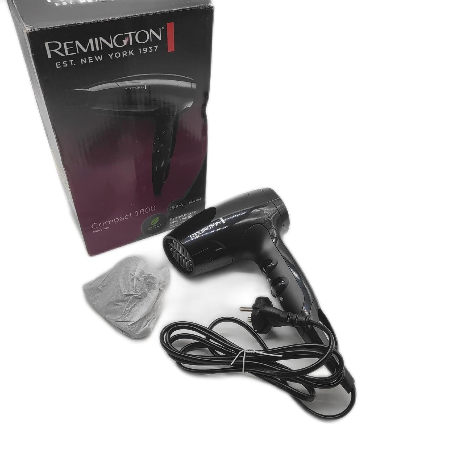Remington Haartrockner Stylingzubehör Compact D5000 1800 Watt schwarz praktisch unterwegs