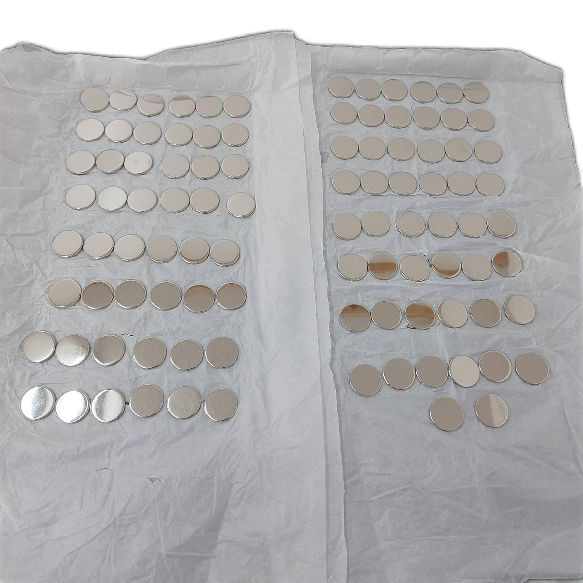 100 Einkaufswagenchips Metall ohne Aufdruck unbedruckt 98 Stück