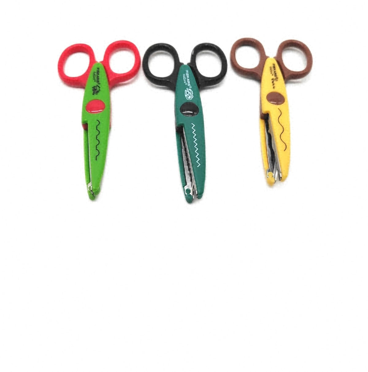 Fiskars Kinder Dekorscheren Sumpftiere 3 Stück Länge 13 cm Bastelscheren für Kinder