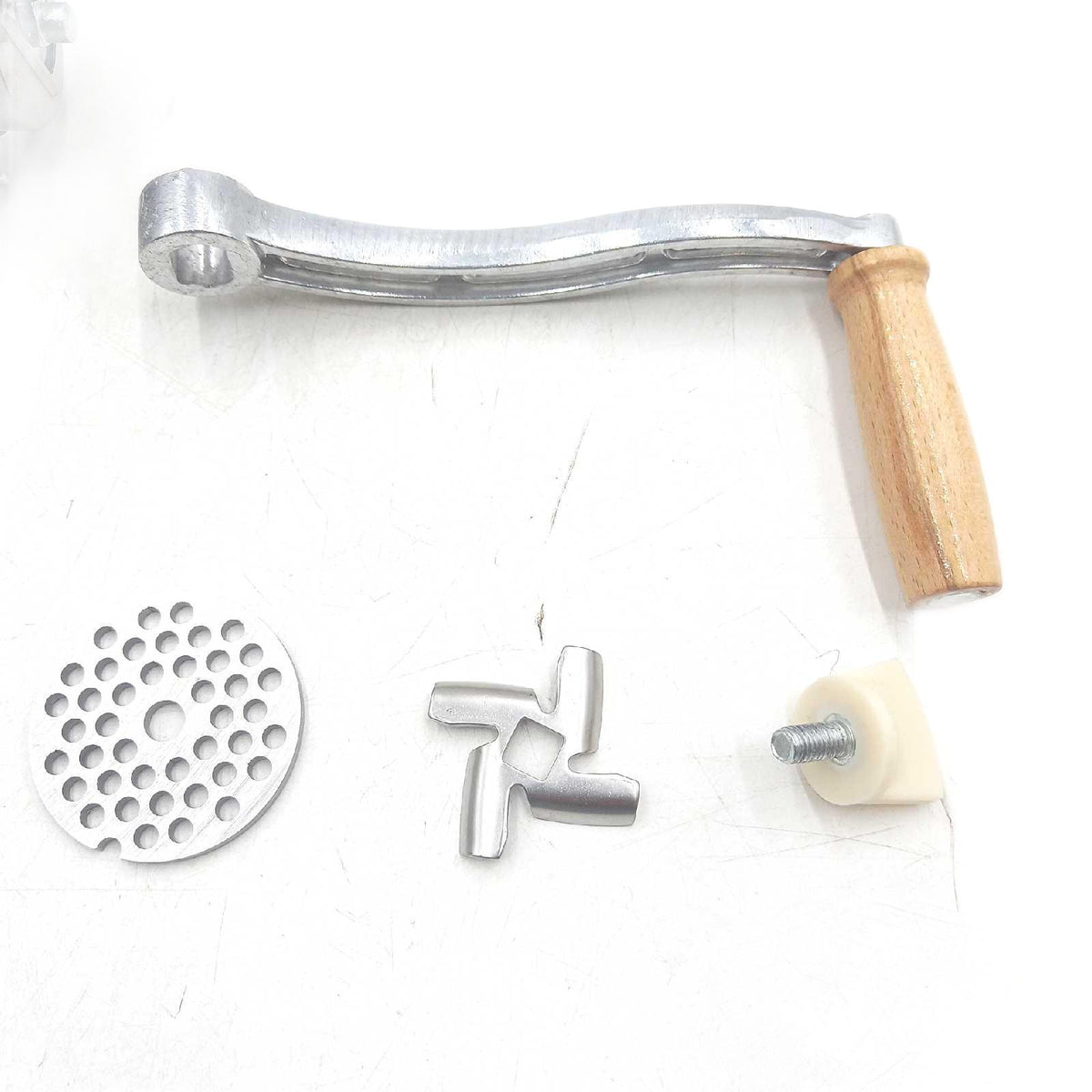 GSW Fleischwolf Größe 8 Edelstahl Messer Lochscheibe ohne Gummiunterlage Spritzgeb
