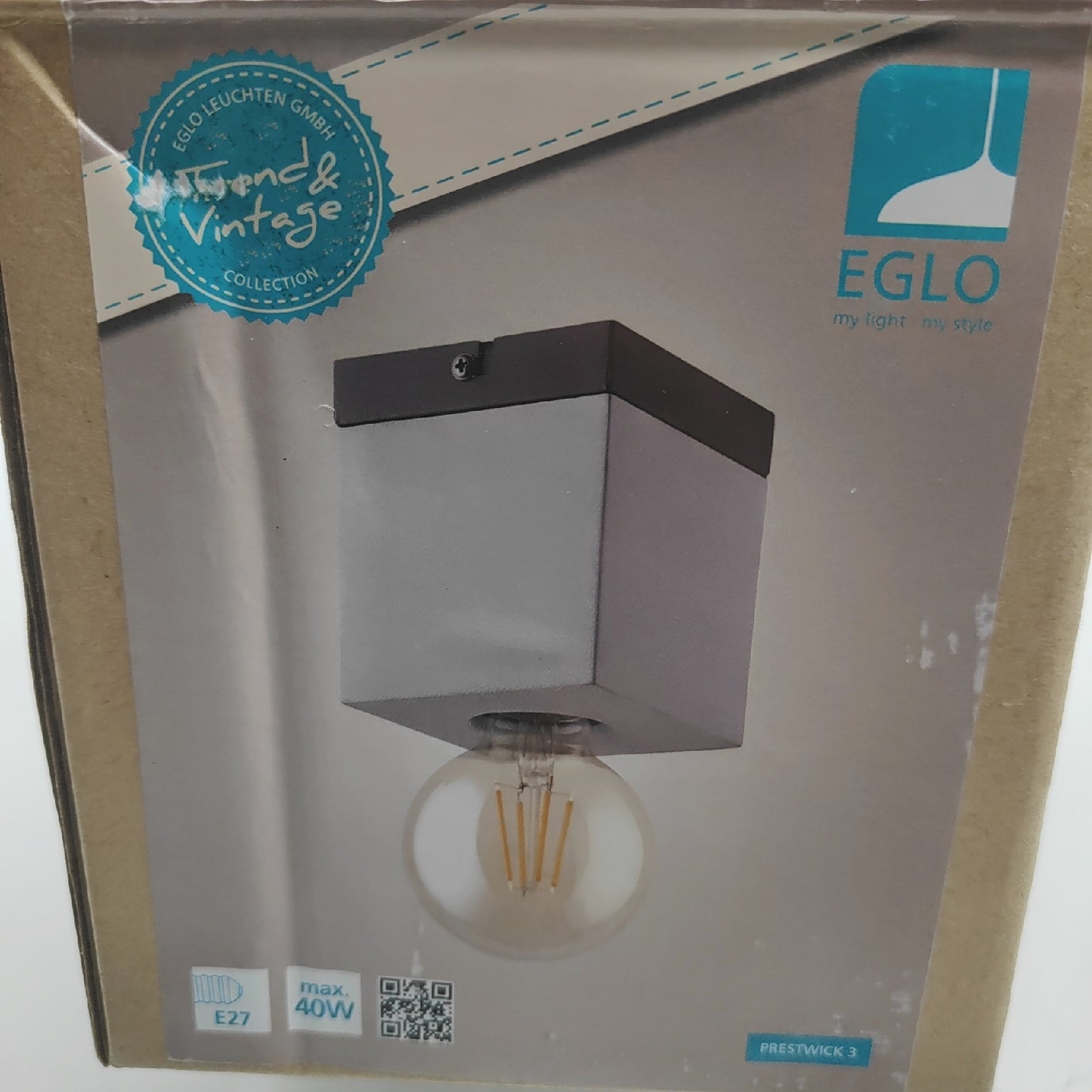 EGLO Deckenlampe Lampe Beleuchtung Prestwick 3 Wohnzimmerlampe Industrial Design Wohnzimmer