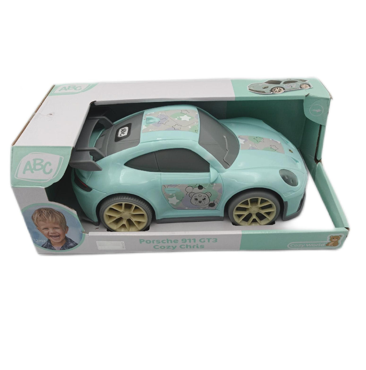 Dickie Toys ABC Porsche 911 GT3 Cozy Chris Auto 27 cm Sprung Scheibe