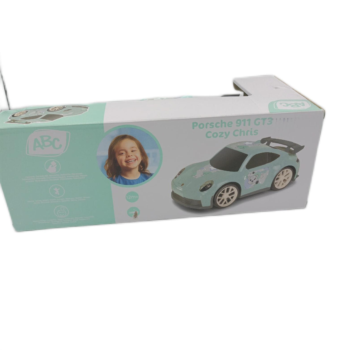 Dickie Toys ABC Porsche 911 GT3 Cozy Chris Auto 27 cm Sprung Scheibe