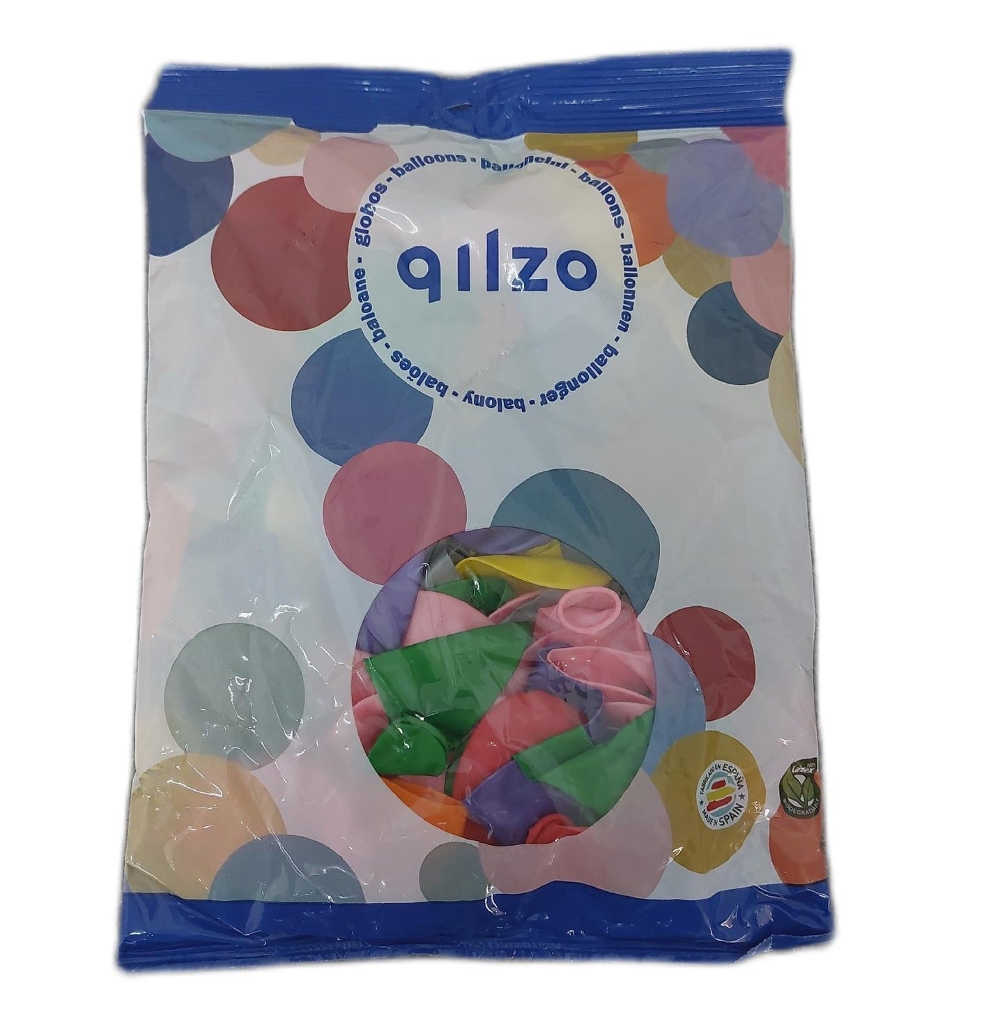 QILZO Ballons Partydeko 100 Stück Metallic Farben Made in Spain Jubiläum Feier Dekoration