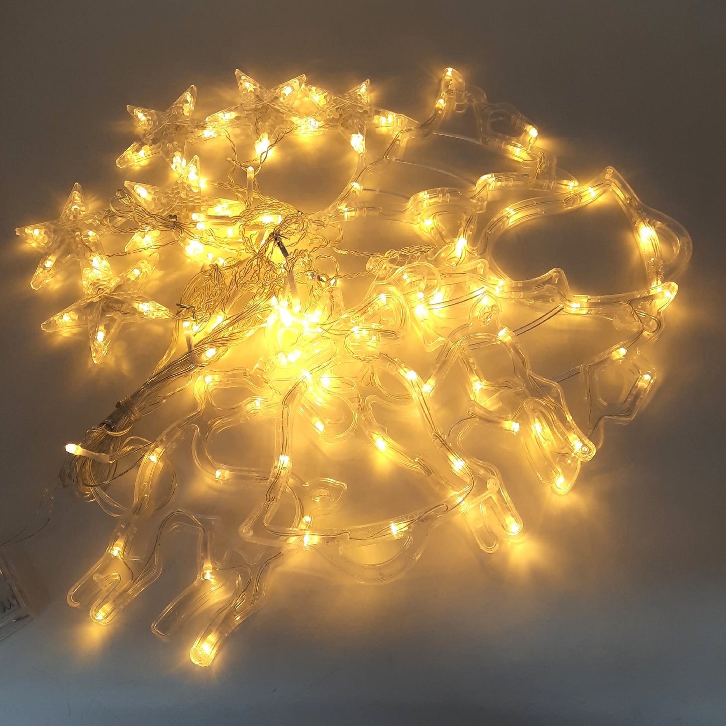 Aluusy Lichterkette Lichtervorhang Weihnachten 2025 USB Batterie Stromversorgung festlich warm
