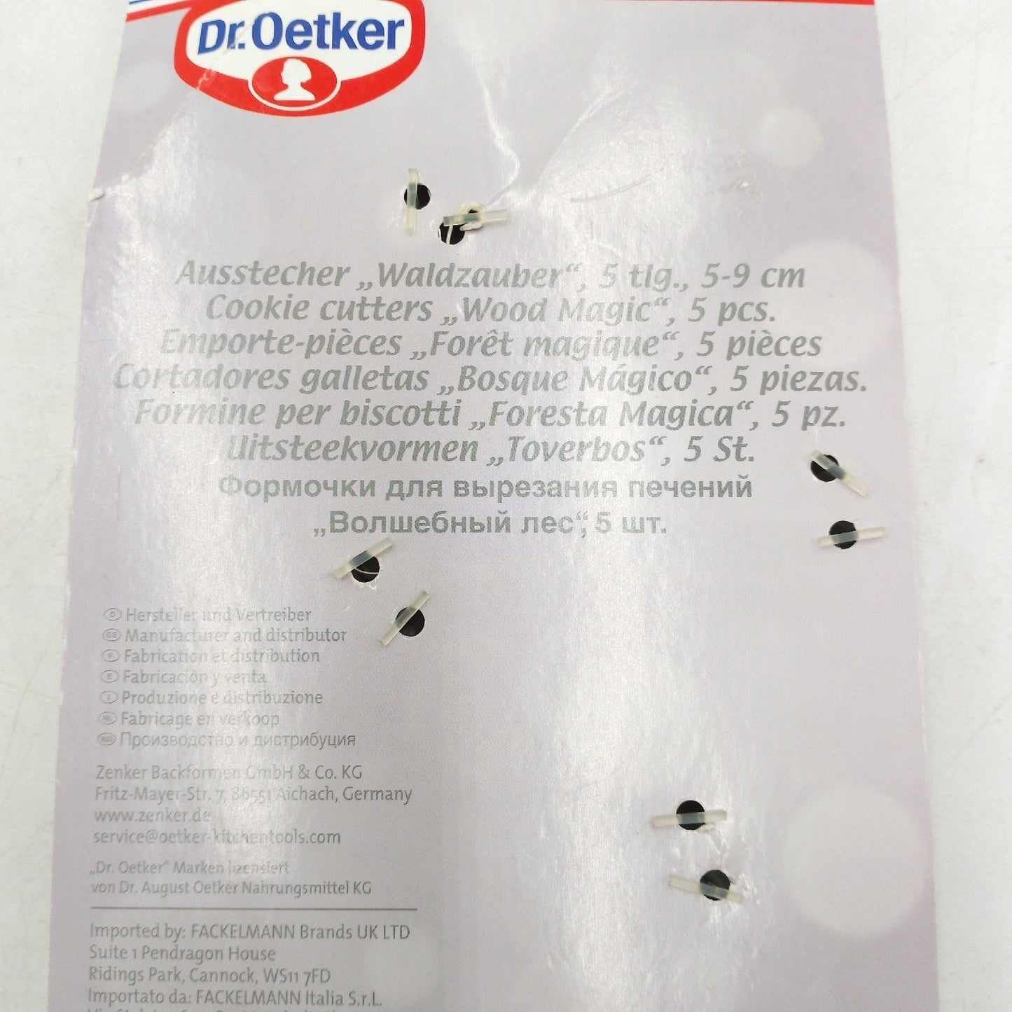 Dr Oetker Ausstecher Backzubehör Waldzauber 5 teiliges Set Edelstahl Ostern Kreativspaß