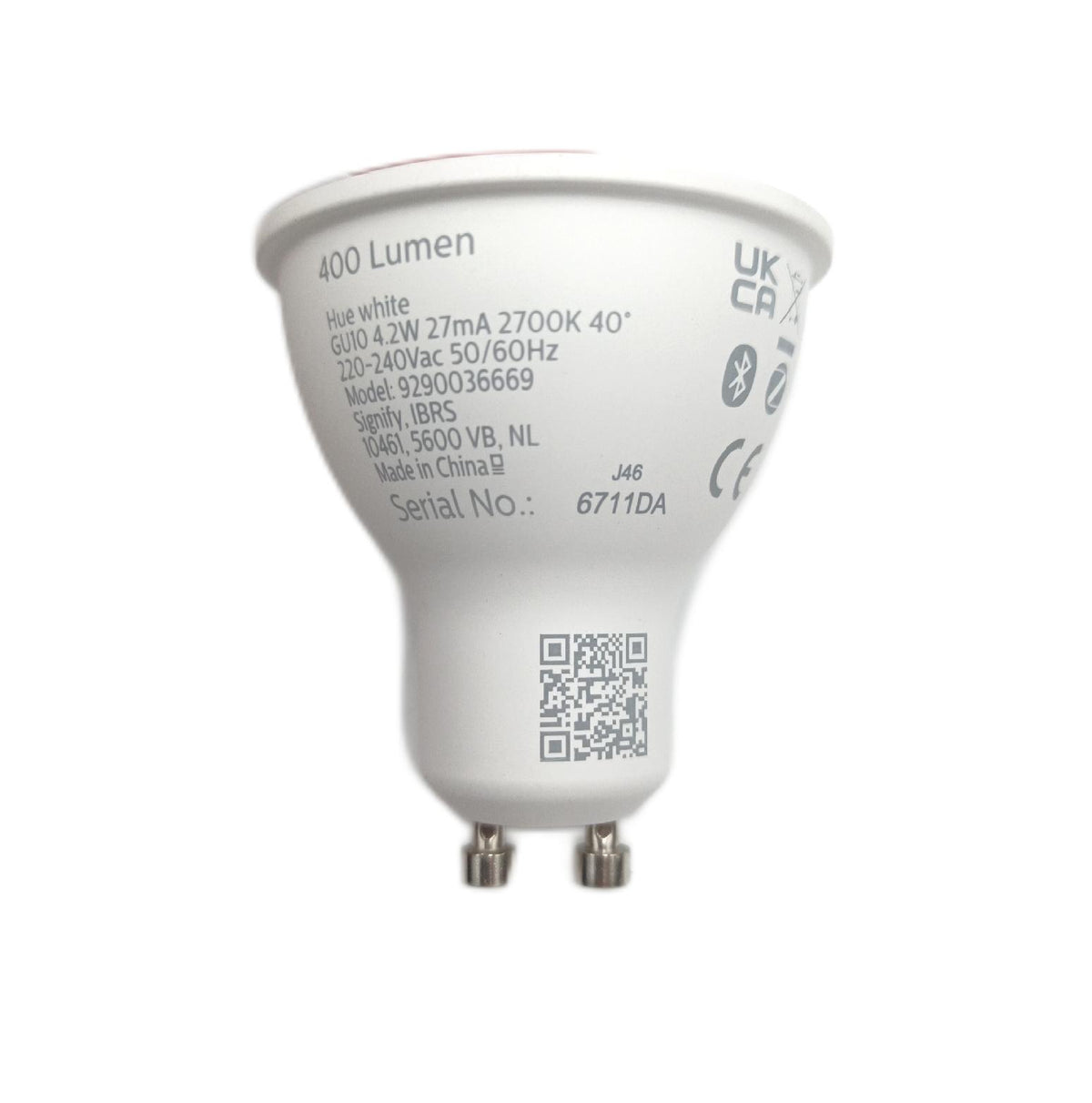 Philips Hue White GU10 LED Spot 1er Pack 400 Lumen dimmbare LED Lampe