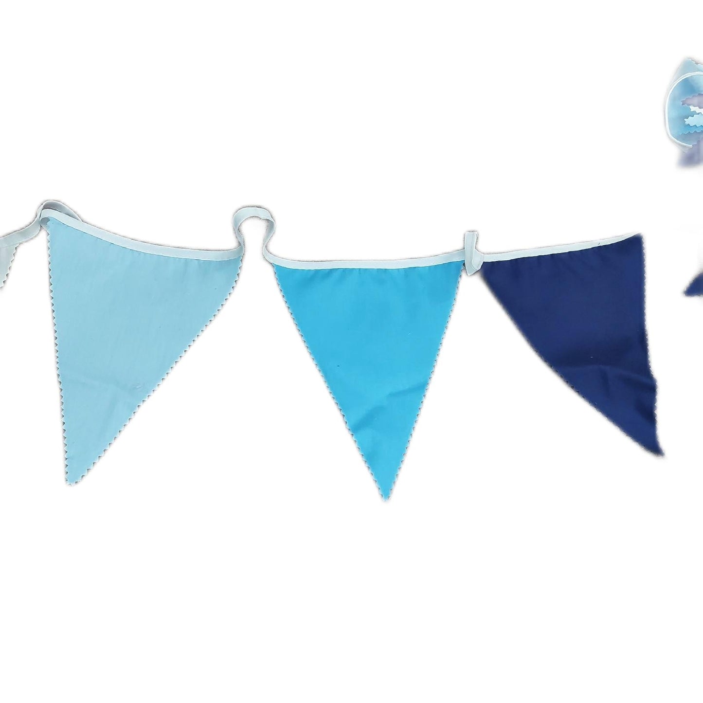 Blau Wei Stoff Wimpelkette Partydekoration Wimpel Dreieck 10M32Ft festlich bunt