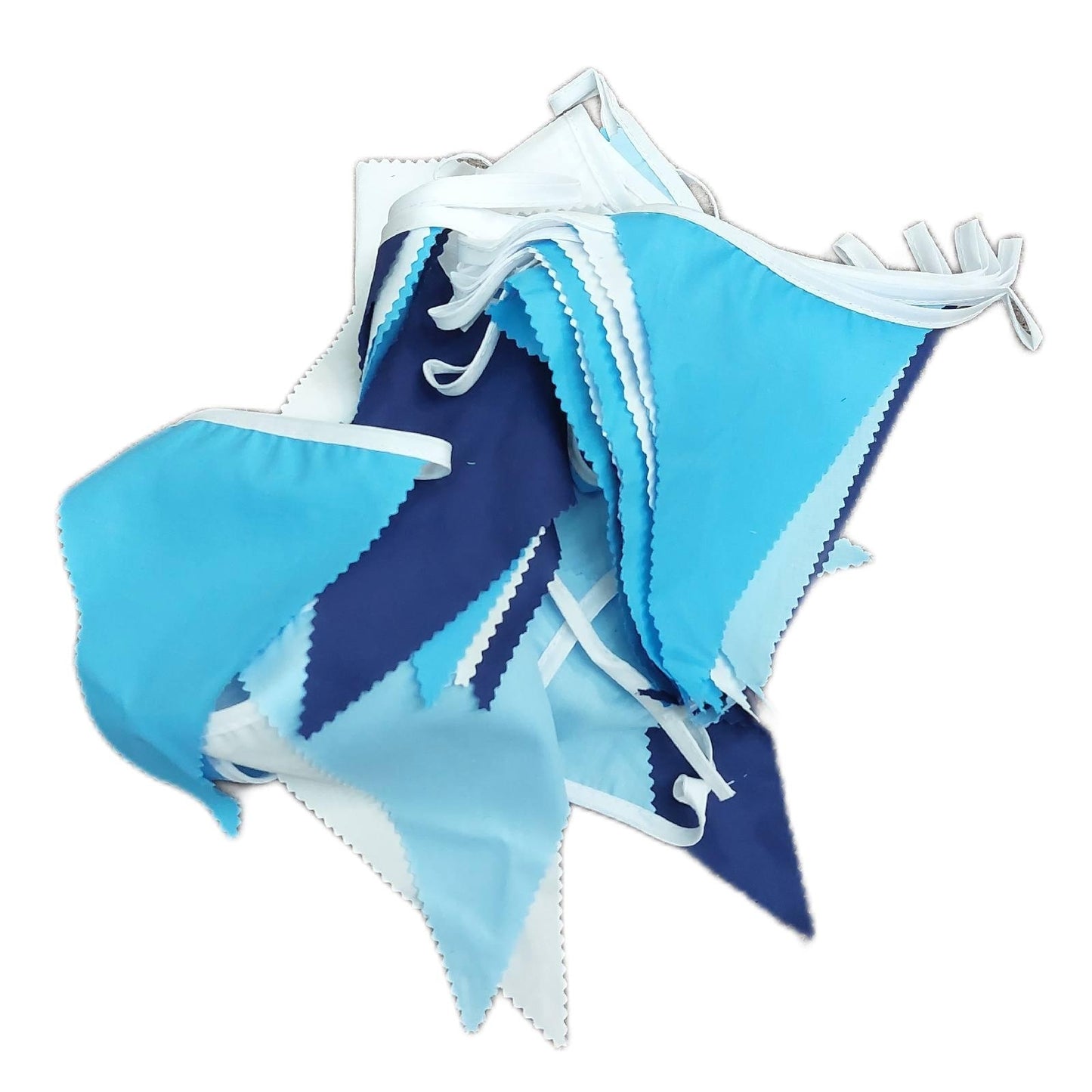 Blau Wei Stoff Wimpelkette Partydekoration Wimpel Dreieck 10M32Ft festlich bunt