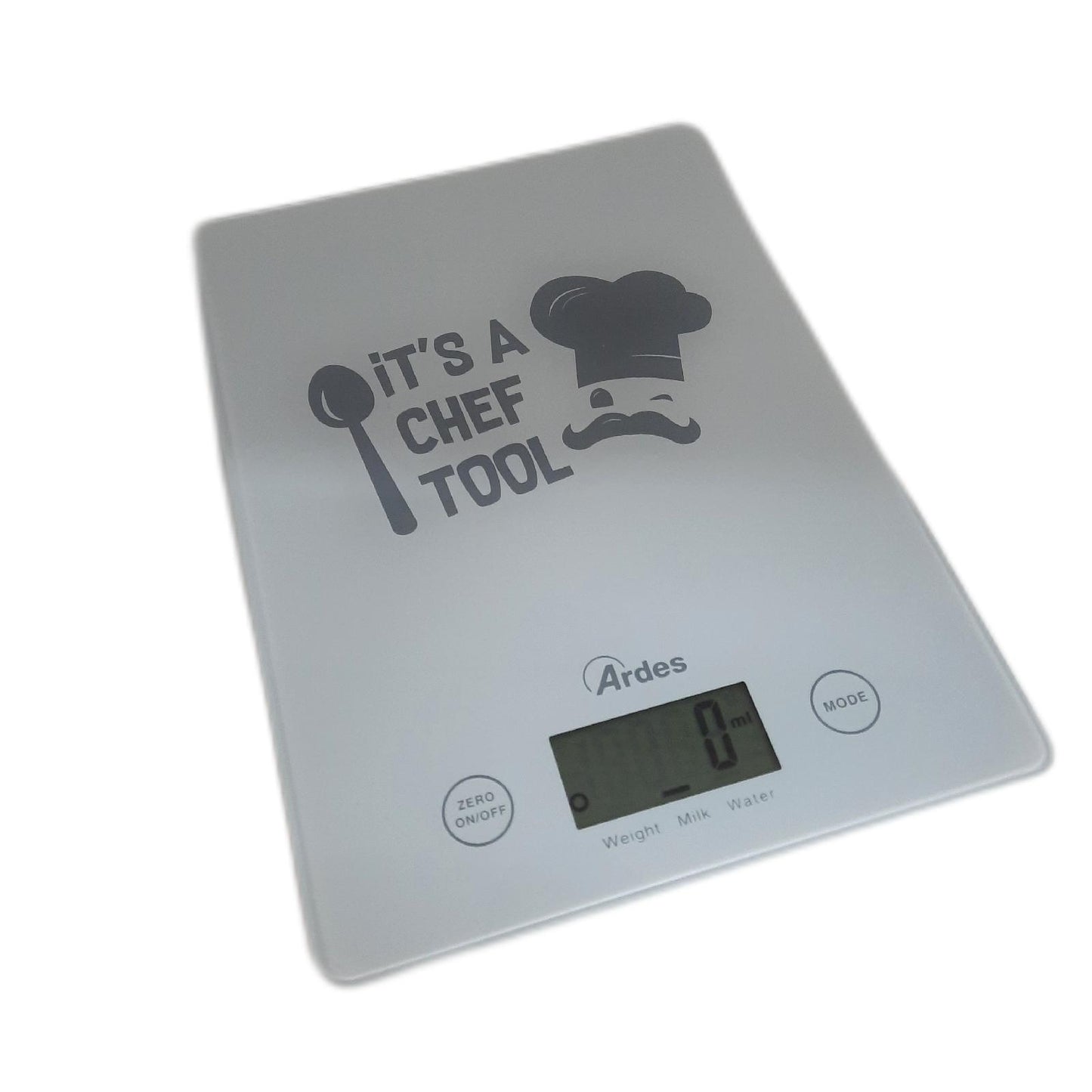 ARDES Küchenwaage Digital Glaswaagen Haushalt AR1PA2V Präzision platzsparend Small Food Küchenhilfe