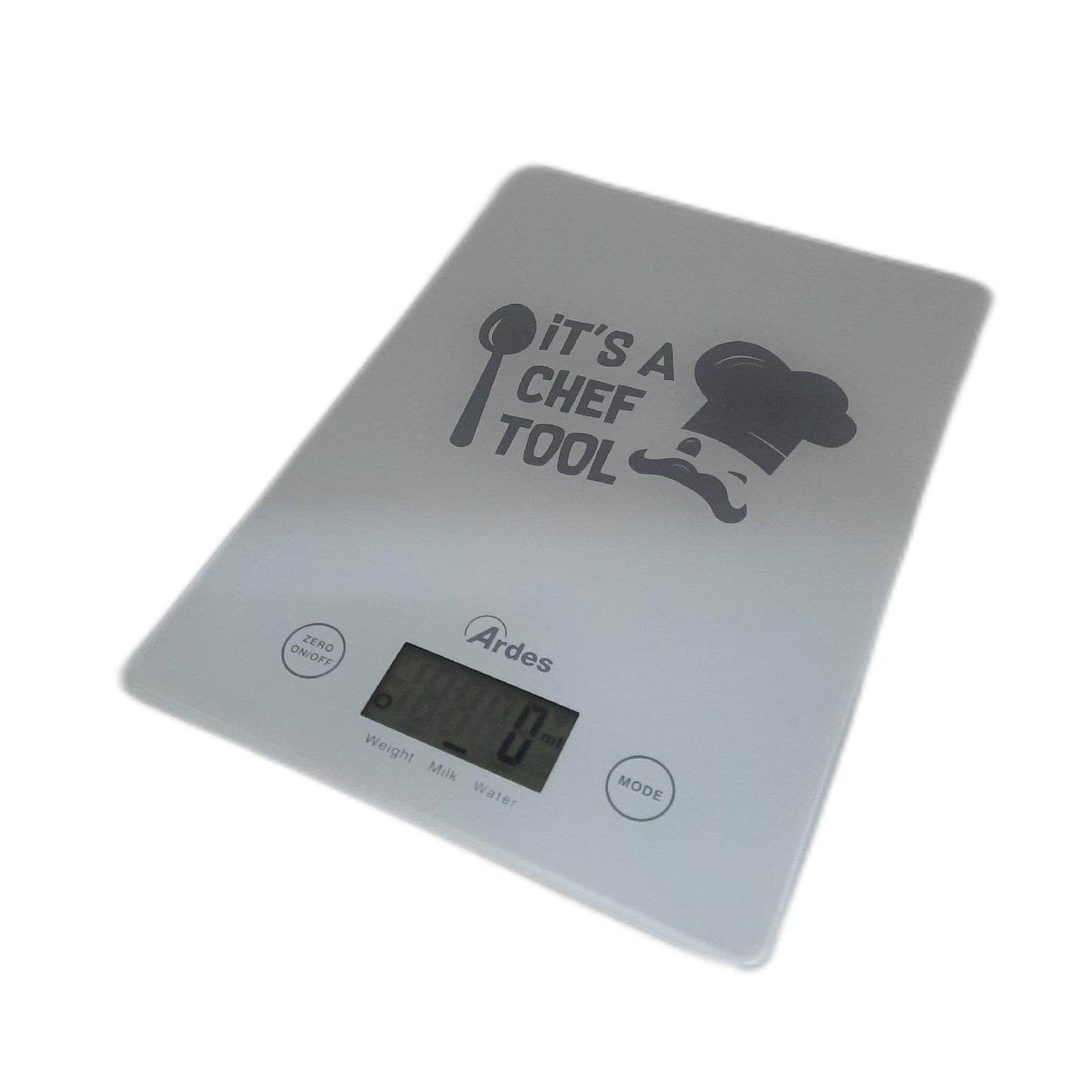 ARDES Küchenwaage Digital Glaswaagen Haushalt AR1PA2V Präzision platzsparend Small Food Küchenhilfe
