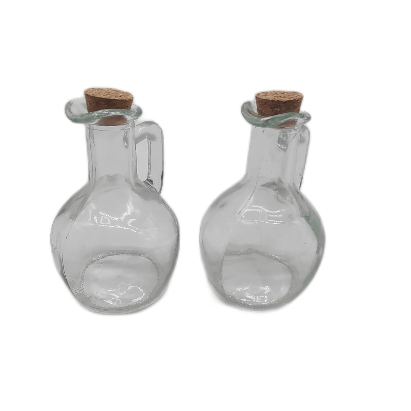 Relaxdays Essigkanne Glasflaschen Haushalt Ölfläschchen Korken 2er Set praktisch schlicht elegant