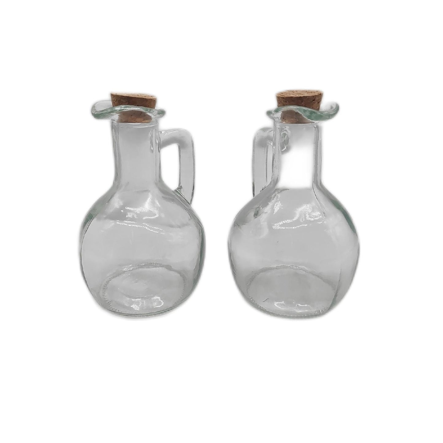 Relaxdays Essigkanne Glasflaschen Haushalt Ölfläschchen Korken 2er Set praktisch schlicht elegant