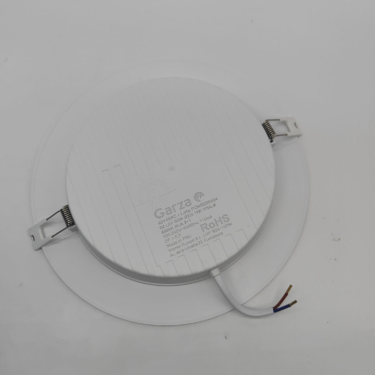 Garza - 3er+1er Pack LED Einbaustrahler kreisförmig extraflach 22cm 18W 6500K Kaltlicht 1950lm 30000h IP20 weiß 80% Energieersparnis