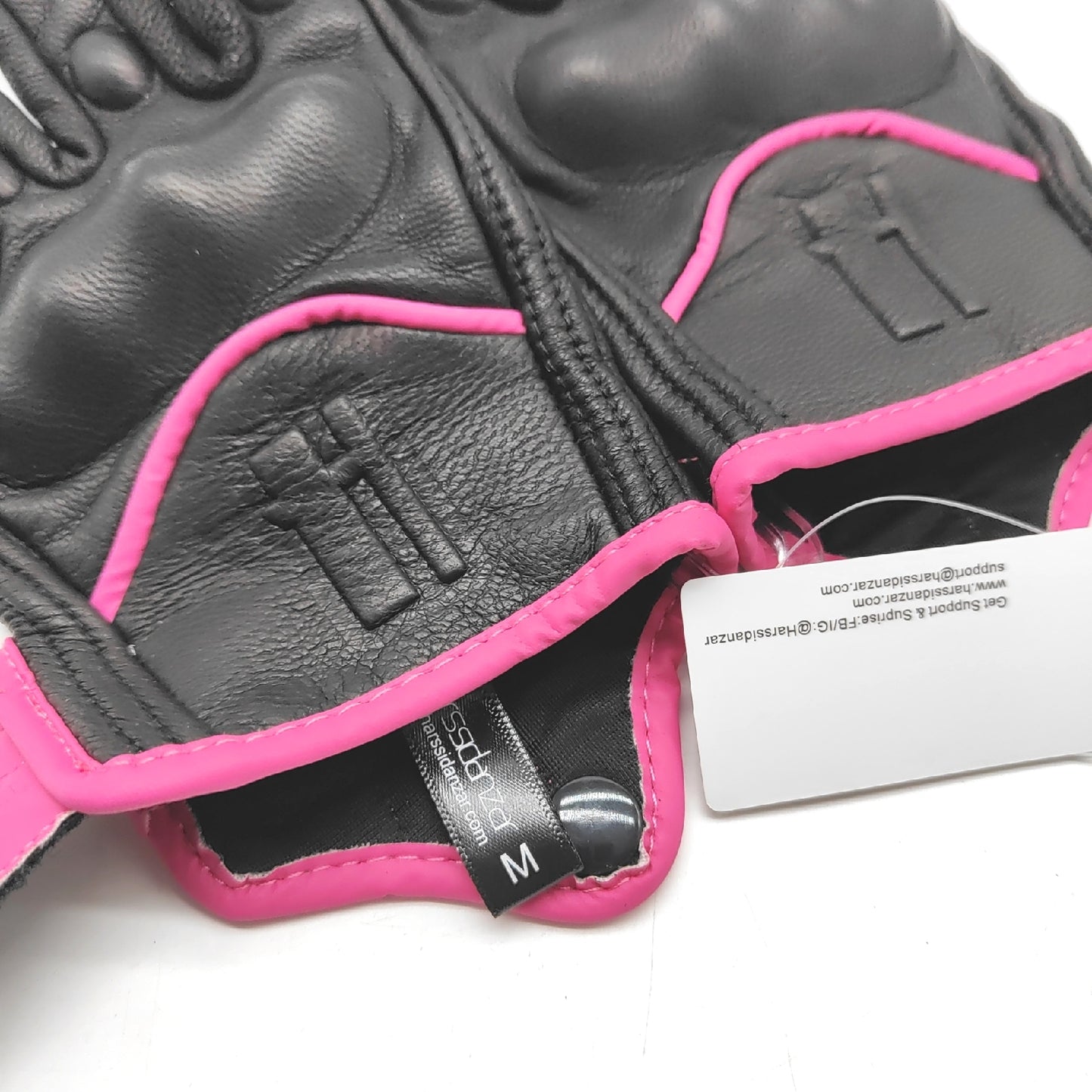 Harssidanzar Handschuhe Lederbekleidung Damen Vollfinger Ziegenleder Touchscreen Motorradhandschuhe Komfort