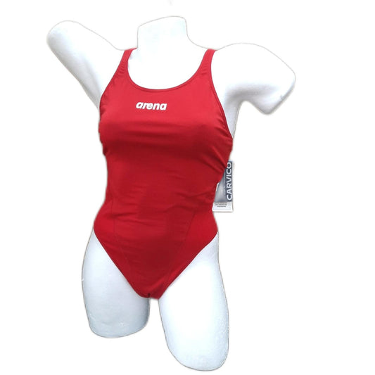 Arena Damen Badeanzug Schwimmbekleidung Solid Swim Tech Team MaxLife Eco Fabric Chlor