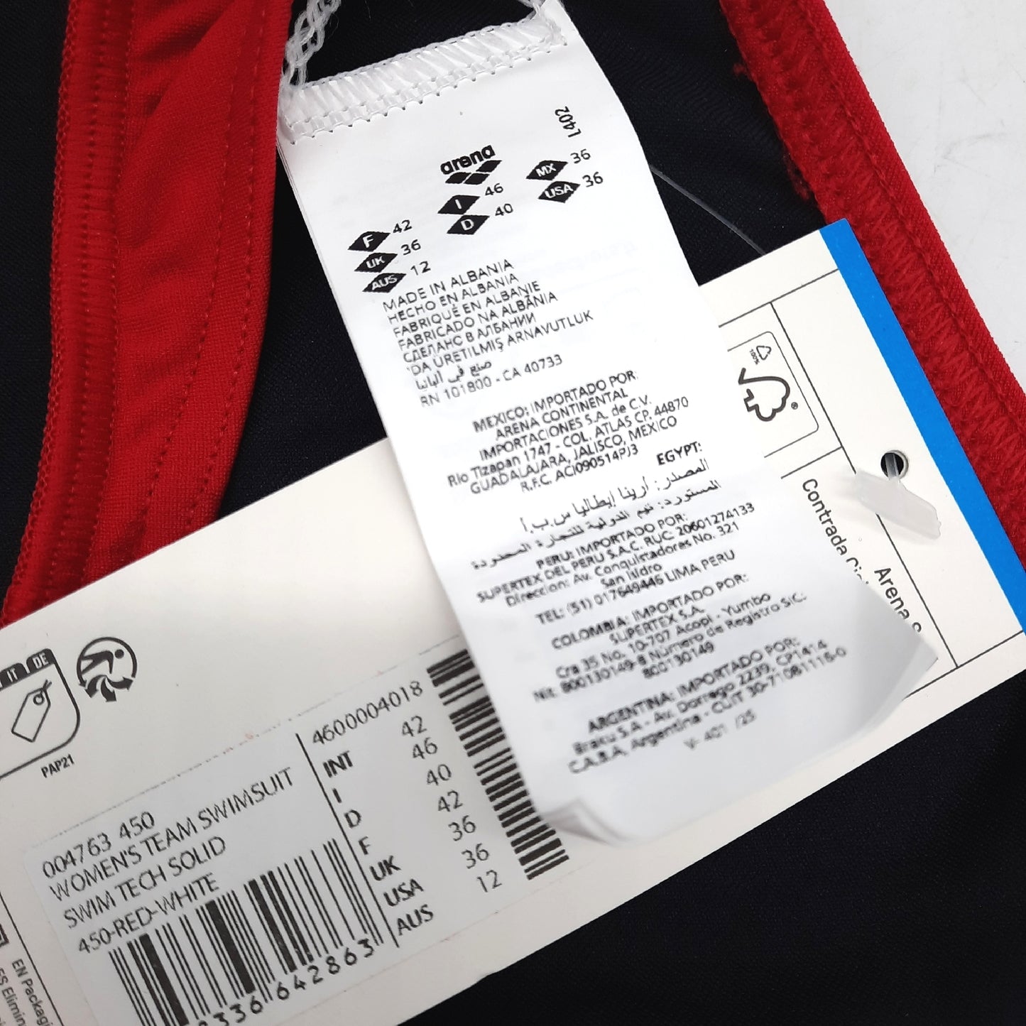 Arena Badeanzug Damen Schwimmbekleidung Solid Swim Tech Team Fitness Training Badespaß