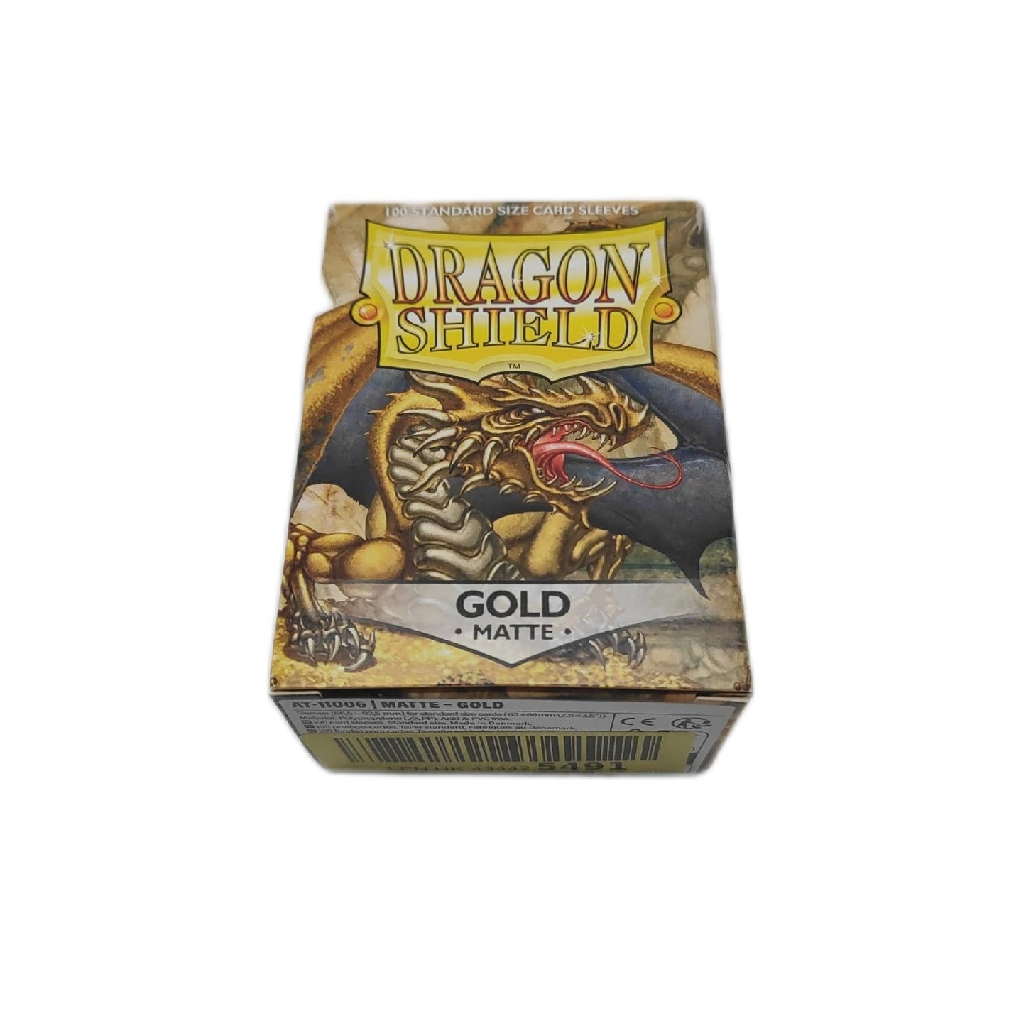 Arcane Tinman Ärmel Hüllen Drachenschild Matte Gold Standard 100 Stück Schutzkarten