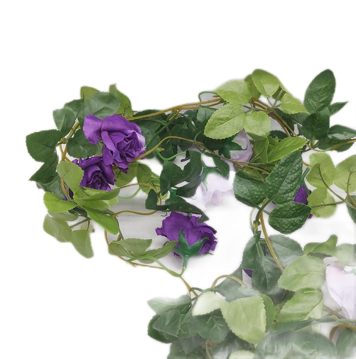 JUSTOYOU Girlande Dekoration zweifarbige Rosen 78 Fuß lang künstlich elegant wine