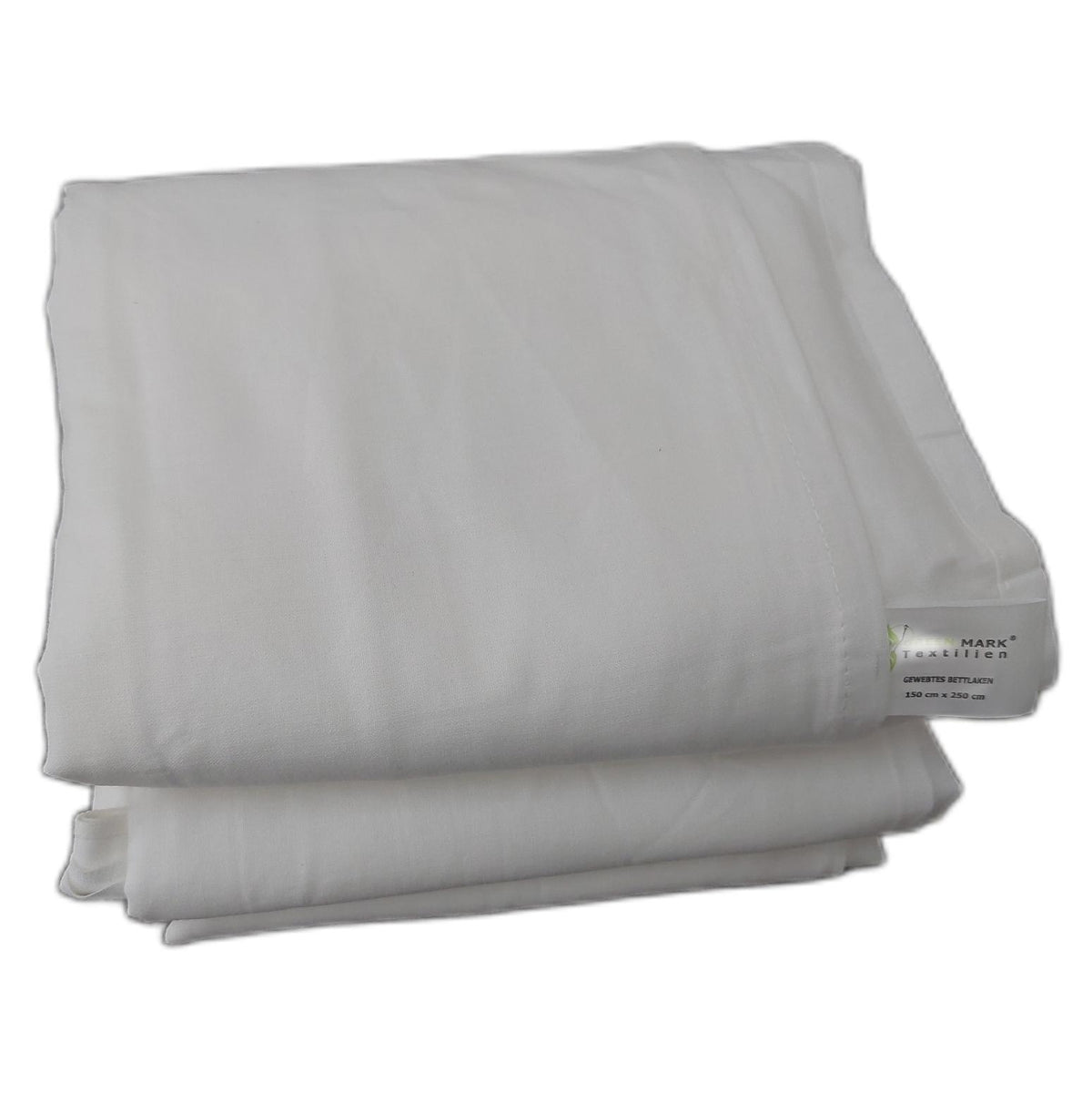 Green Mark Bettlaken Bettwäsche 2er Pack Betttuch 250x150 cm Weiß