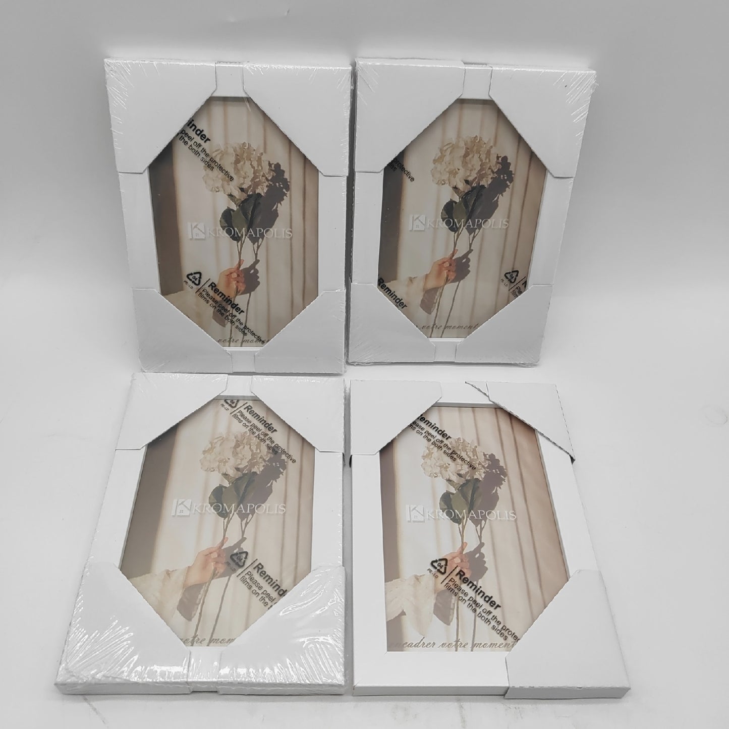 Kromapolis Bilderrahmen Bilderrahmen Klein 10x15 cm Umweltfreundlich MDF Rahmen Set 4 Stück