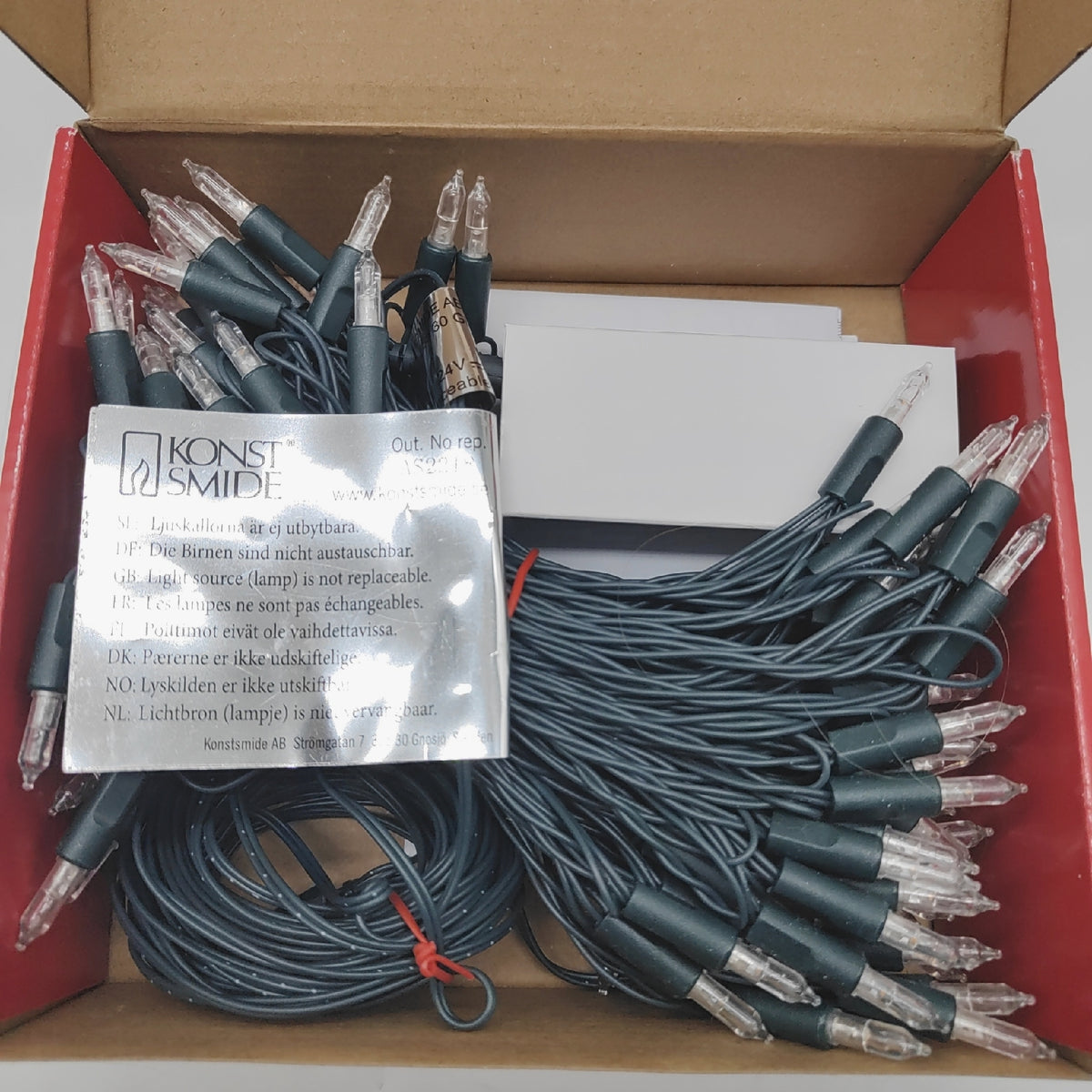 Konstsmide Minilichterkette Weihnachtsbeleuchtung 120 warm weiße LED Beleuchtung