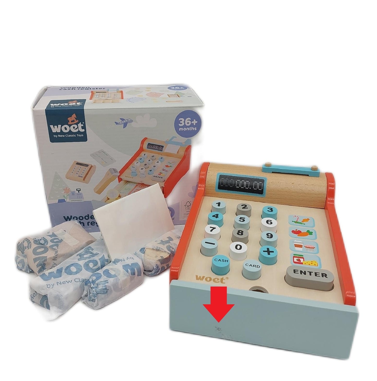 New Classic Toys 10650 Kasse Mehrfarbig Klebereste Zubehör ungeöffnet