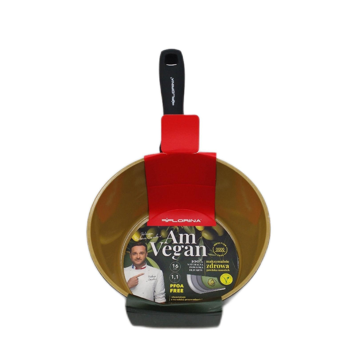 FLORINA AMVEGAN Aluminium Kasserolle 16 cm 11 L leichte Randbeschäd