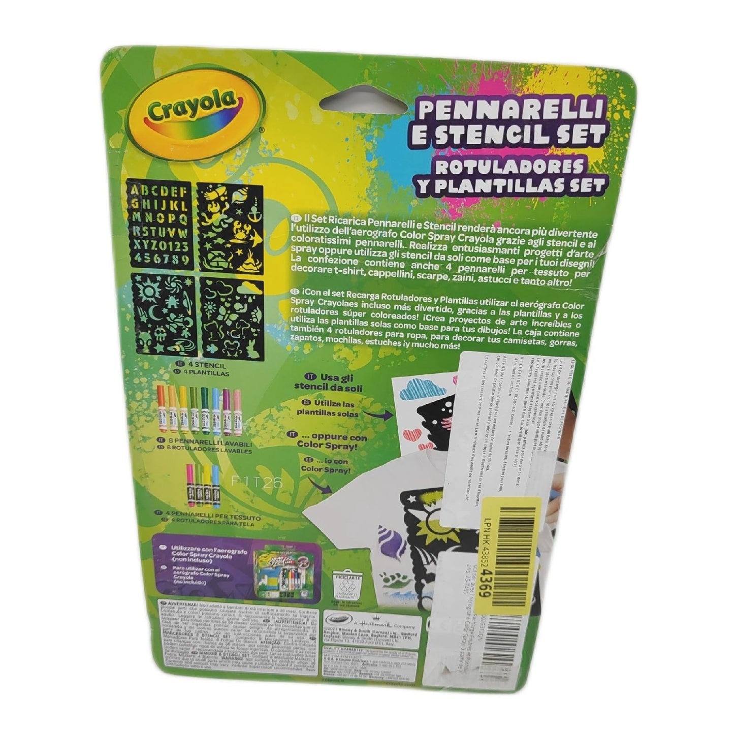 Crayola Airbrush Set Bastelbedarf Color Spray Easy Manueller Airbrush Nachfüllung kreativ