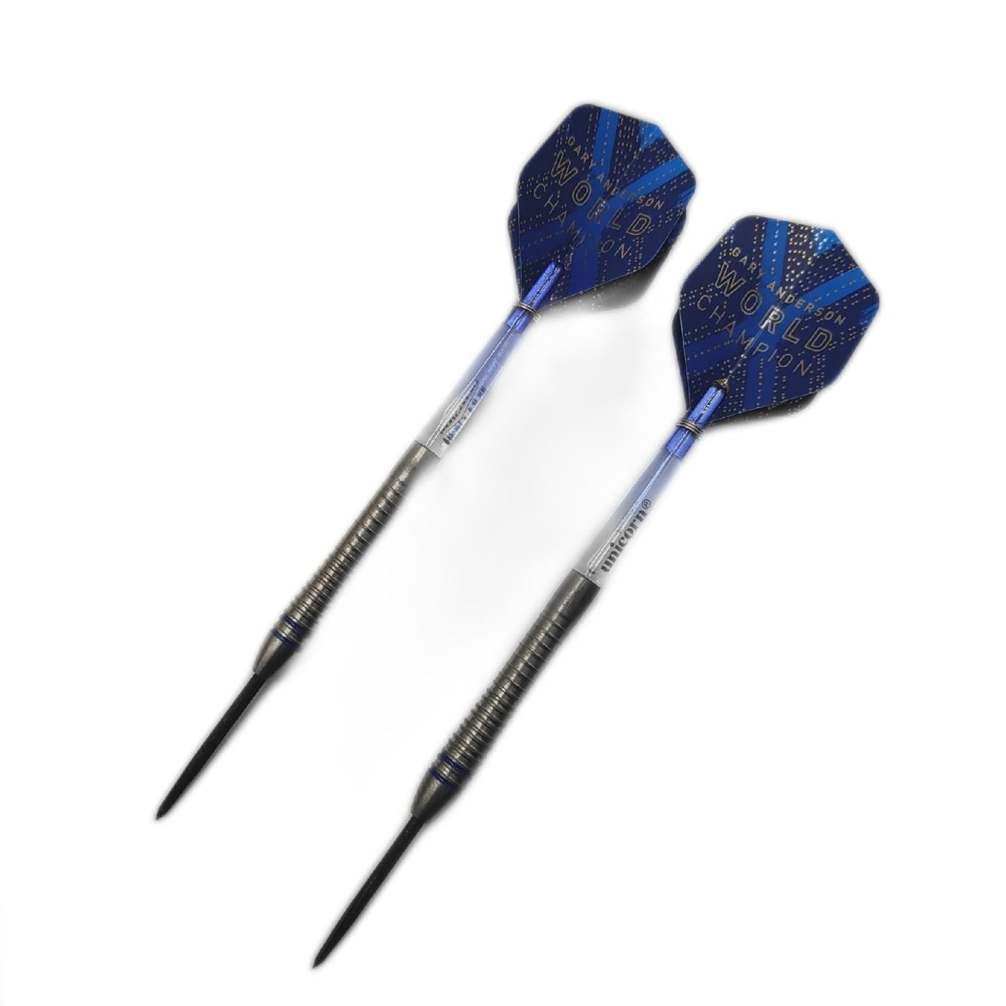 Unicorn Weltmeister Natur Darts blau 22 g Games Room 2er Set zwei Darts