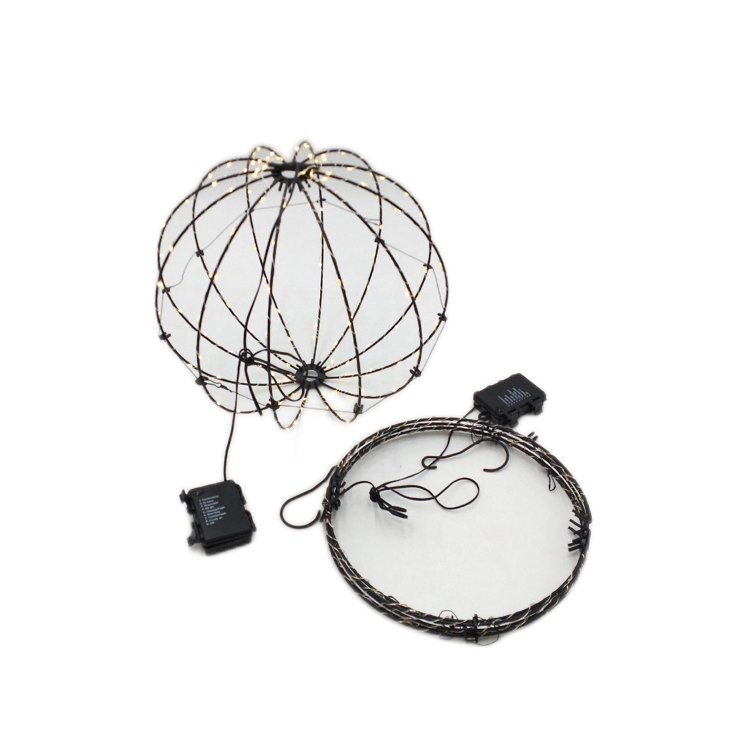 Joomer LED Kugel Lichter Weihnachtsbeleuchtung Außen Batterie Hängende Timer Dekoration