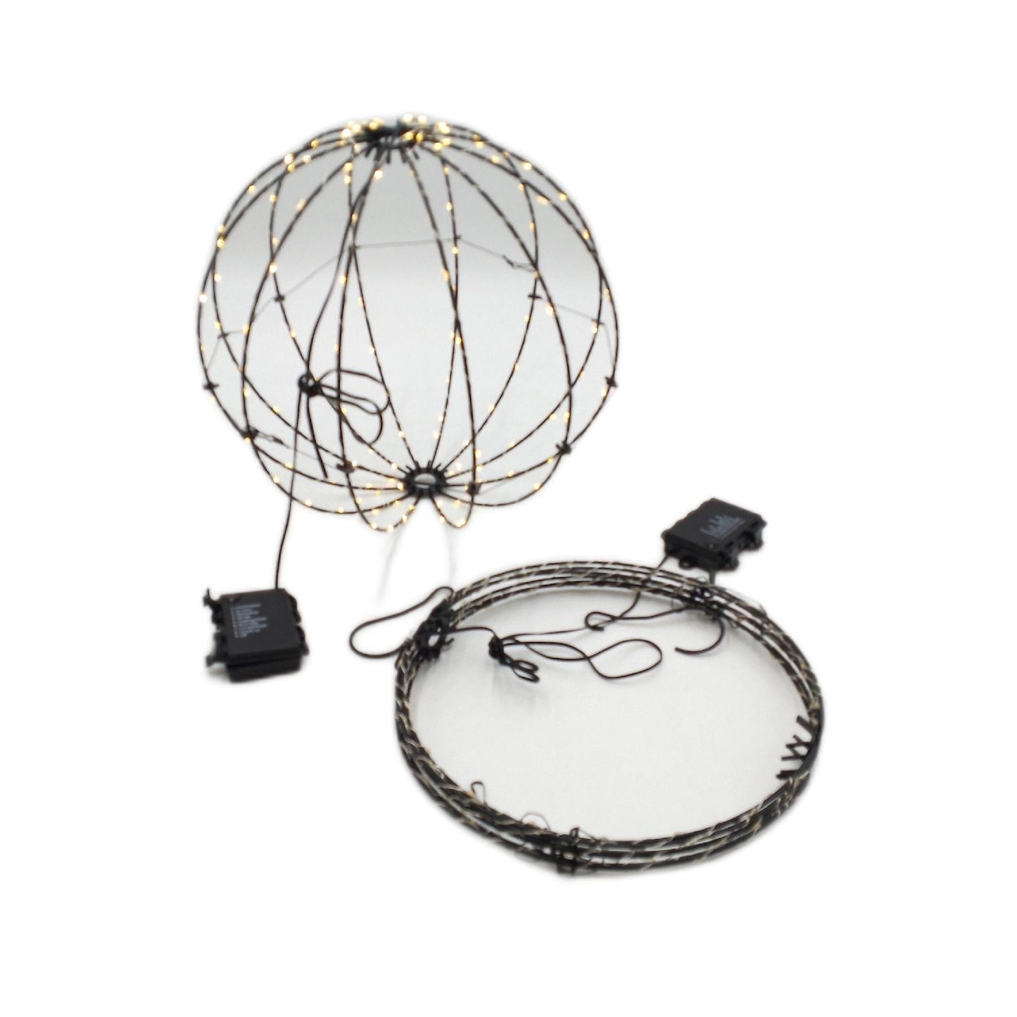 Joomer LED Kugel Lichter Weihnachtsbeleuchtung Außen Batterie Hängende Timer Dekoration