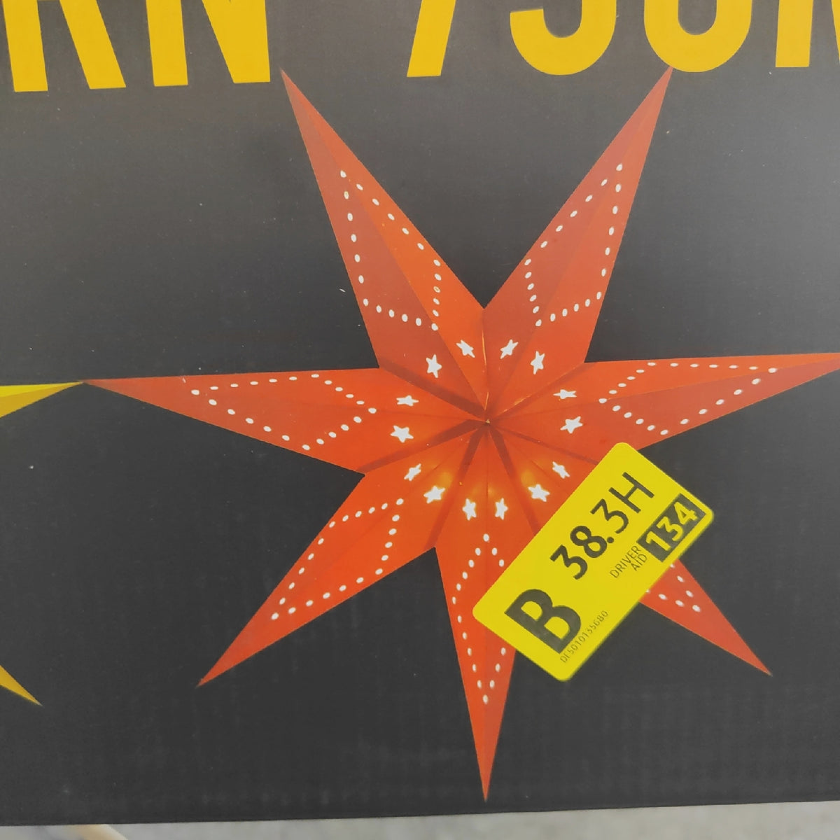 SALCAR LED Papierstern Weihnachtsdekoration Advents 75cm 3D Beleuchtet Groß Stern