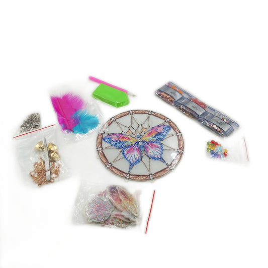 posionks Traumfänger Bastelset Schmetterling Diamond Art Handarbeit Kreativspaß