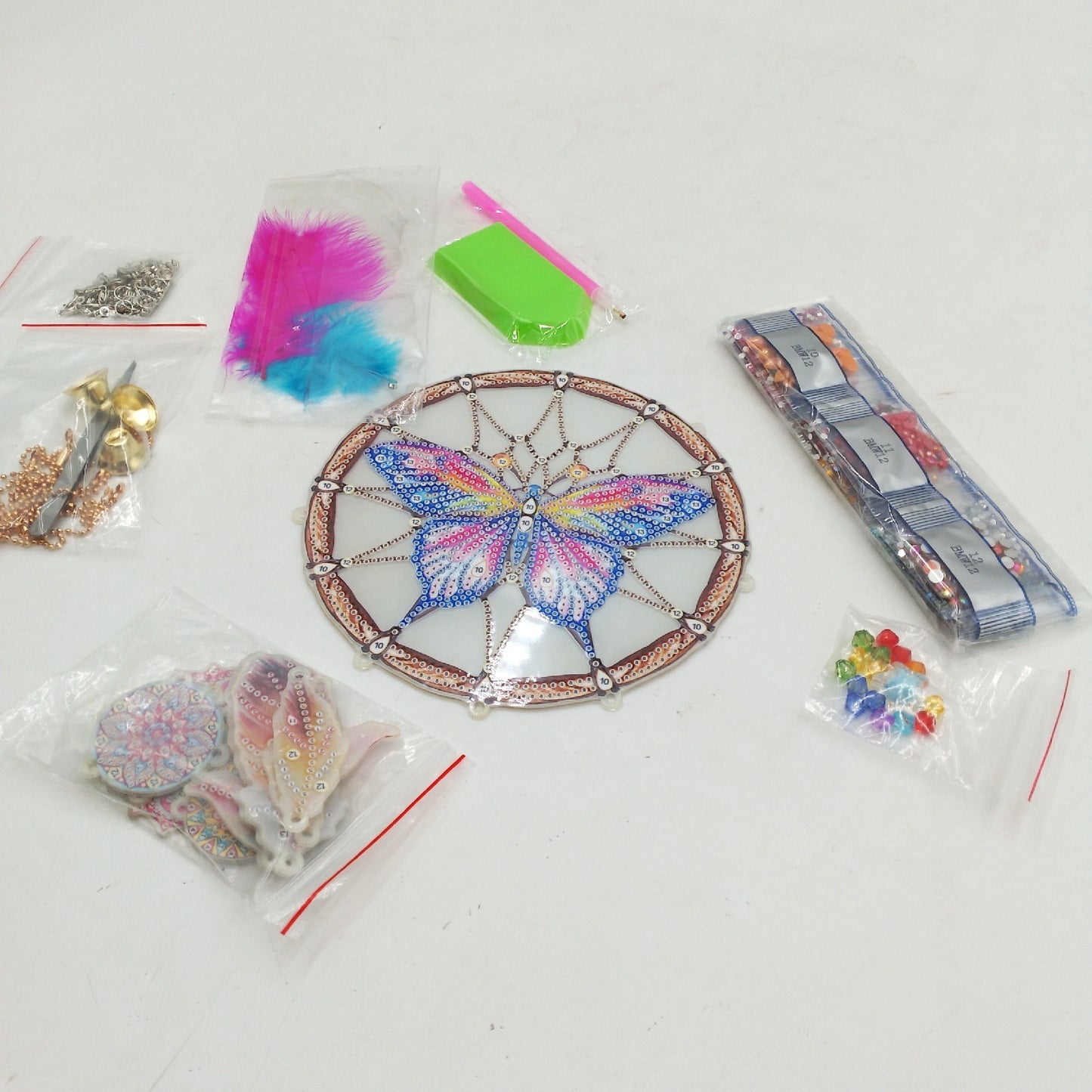 posionks Traumfänger Bastelset Schmetterling Diamond Art Handarbeit Kreativspaß