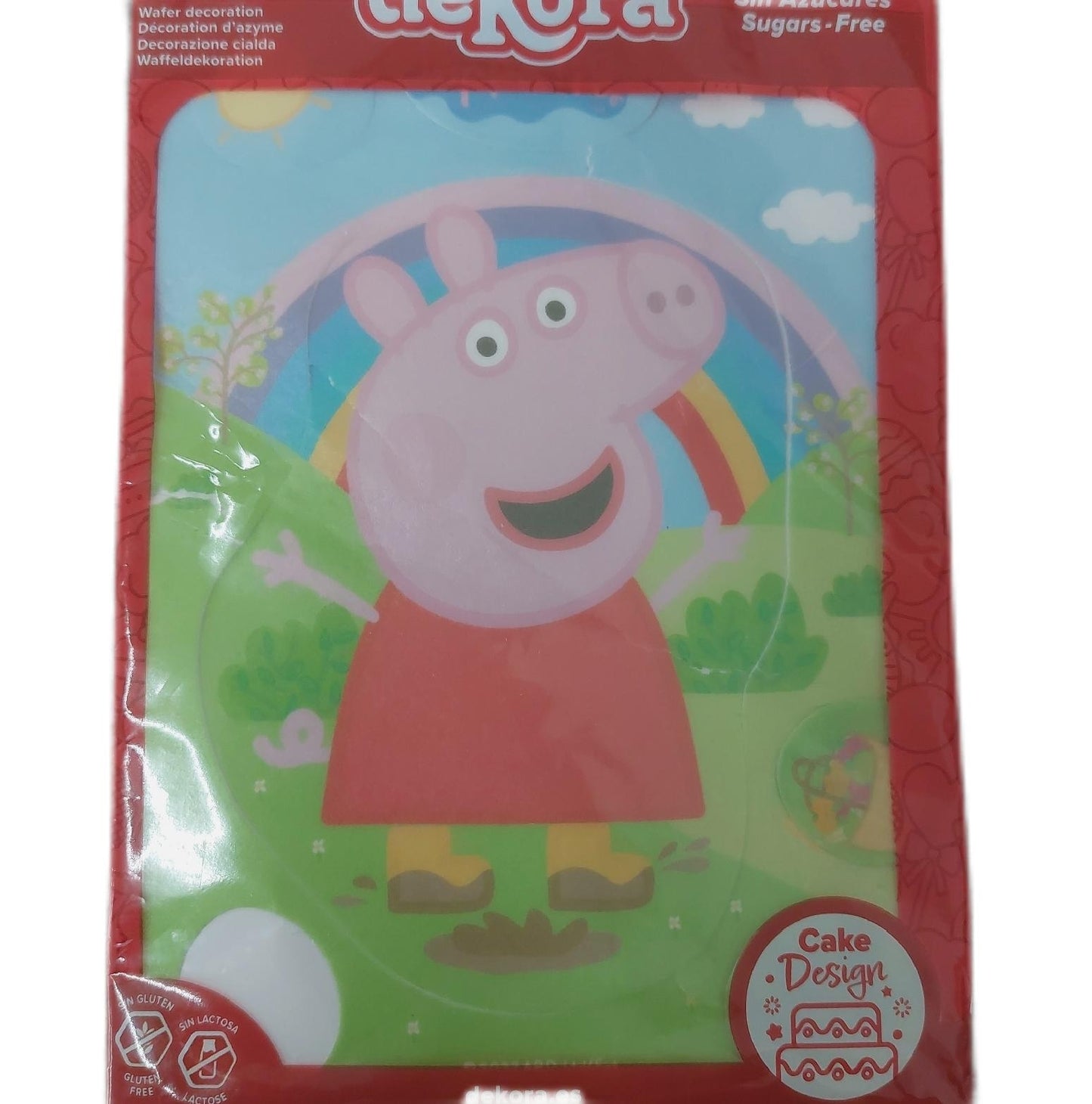 Dekora Tortendeko Torten Zubehör Essbar zum Ausschneiden Peppa Wutz Motiv Kinderparty