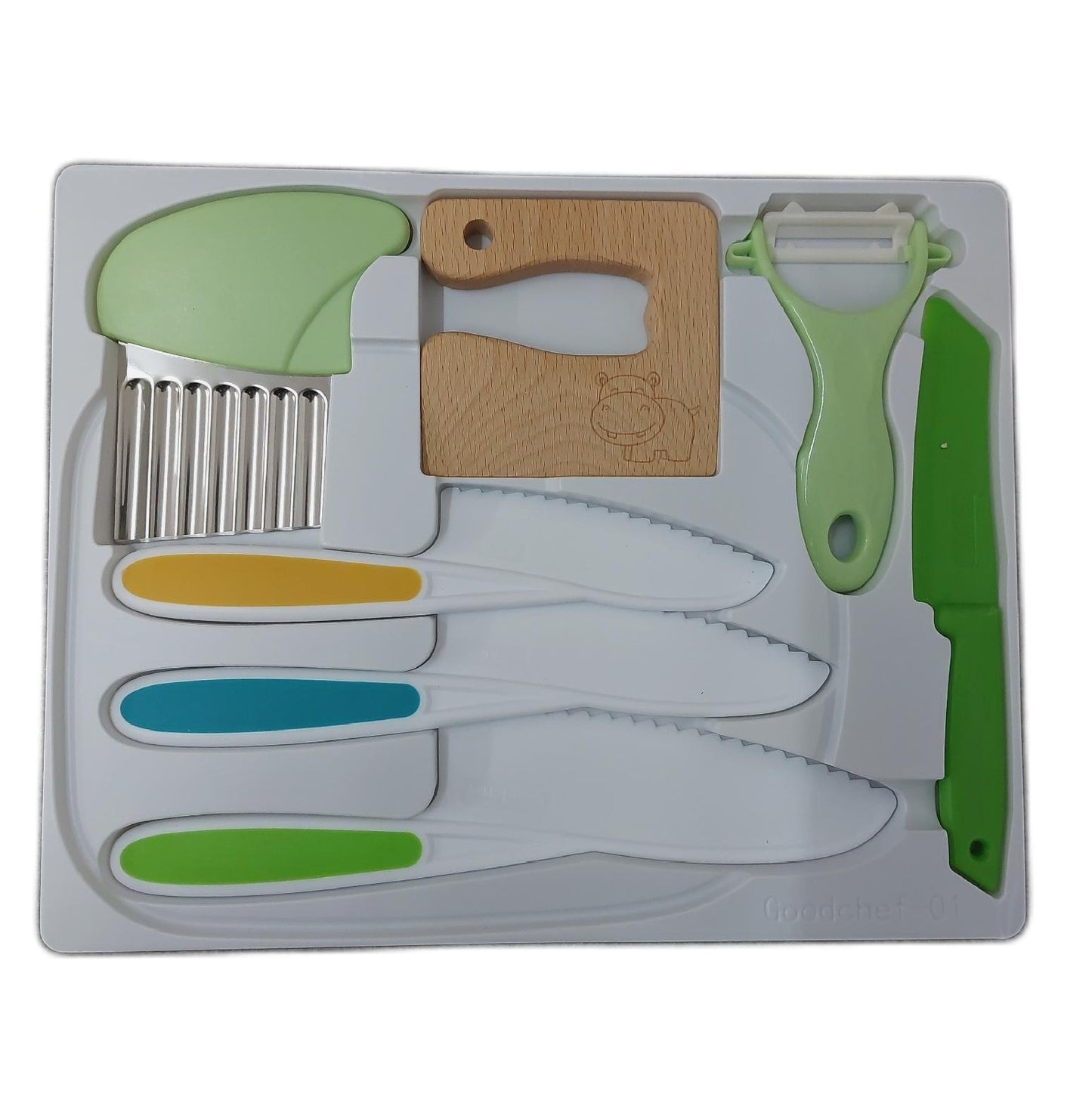 Kindermesser Küchenmesser Kinderküche Set Schneiden Kochen Obst 8 Teilig Kinderbesteck